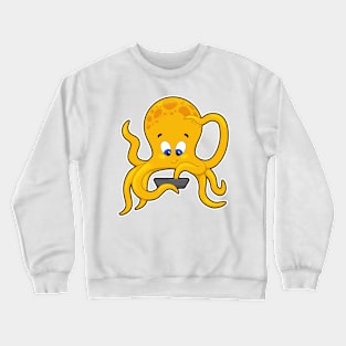 Octopus with Laptop Crewneck Sweatshirt